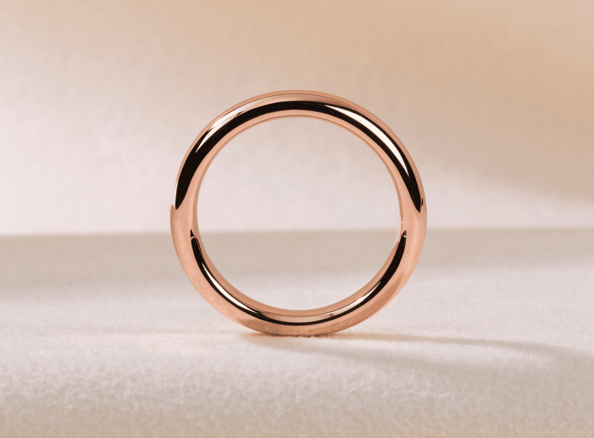 18K Rose Gold Wedding Band